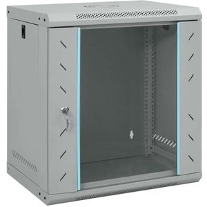 vidaXL - Netwerk Kabinet - Grijs - 53 x 45 x 60 cm - Staal