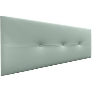 DHOME Aqualine Pro Hoofdbord van kunstleer of stof voor hoofdeinde, gevoerd bed, luxe bed (kunstleer, aquamarijn, 135 cm, bedden 120/135/140)