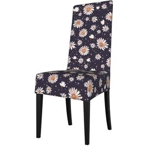 KemEng Daisy patroon, stoelhoezen, stoelbeschermer, stretch eetkamerstoelhoes, stoelhoes voor stoelen