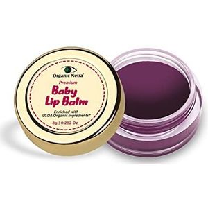Organic Netra Baby Lip Balm Moisturizes and Heal Dry Lips Enriched with Beetroot Extract Natural and Organic Ingredients with No Harmful Chemicals, 8gm