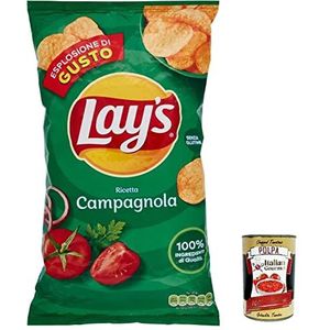 6x Lay's Campagnola chips Patatine aardappelchips gezouten 133 g aardappelchips + Italiaanse gourmet Polpa 400 g