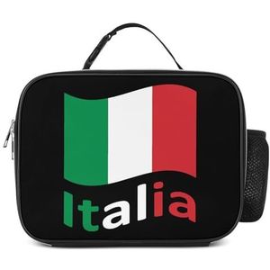 Italië Italia Italiaanse Vlag Geïsoleerde Lunchbox Grappige Koeler Tote Tas Afneembare Herbruikbare Draagbare Voor Kantoor Picknick Wandelen Strand