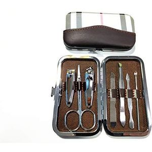 Hacent 7-in-1 roestvrij stalen nagels Cutter Manicure Set Pedicure Kits Travel Grooming Kit, Nail Clippers Kit met draagbare koffer (Style4)