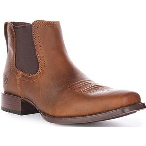 Ariat Booker Ultra Men's Leather Western Ankle Boot (Bruin, EU 44.5)