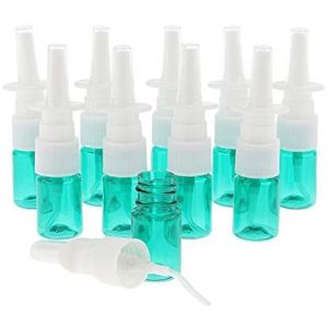 10 Pcs 5ML Plastic Neusspray Fles Pomp Cleanser Voor Doseerbare Was Parfum Groen