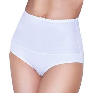 Corrigerend ondergoed voor dames, corrigerende slip met een buik-weg-effect, shapewear, sterk vormende korsetbroek, buik-weg, sterk vormende slip, grote maten., wit, XL