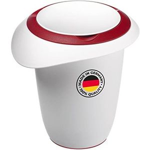 Westmark Beslagkom met tweedelige deksel, 1 l, met schenktuit, kunststof, wit/rood, 3151227R