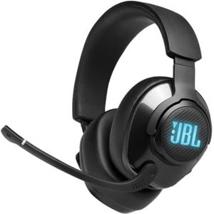 JBL Quantum 400 - bedrade over-ear gaming hoofdtelefoon met USB en game-chat balans wijzerplaat - zwart