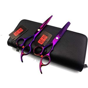 Kappers Schaar Combinatie Set Professionele Salon Dunne Flat Cut Scherp en Precieze Cut Barber Schaar Kit Perfect voor Vrouwen en Mannen