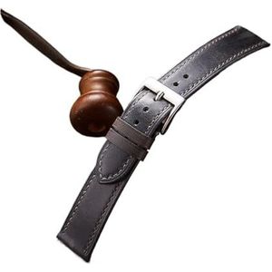LQXHZ Vintage Stijl Olie Wax Lederen Horlogeband 18Mm 19Mm 20Mm 21Mm 22Mm Handgemaakte Horlogebandje Polsband Accessoires For Mannen (Color : Grey, Size : 20mm)