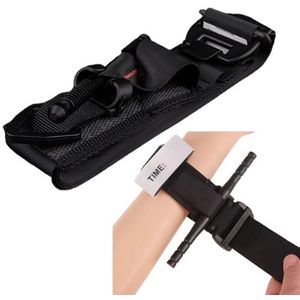 Tactische Tourniquet Met Één Hand, Nooduitrusting For Buiten, Bevestigingsstang Van Aluminiumlegering, 106 Cm, Tijdregistratie, Afneembare Gesp(1PCS)