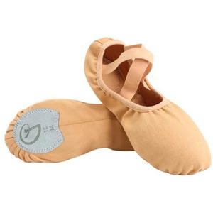 Balletschoenen voor dames, balletschoenen, meisjes, professionele balletschoenen, splitzool, dansschoenen, dansschoenen, ballet-slippers, Lichtbruin, 40 EU