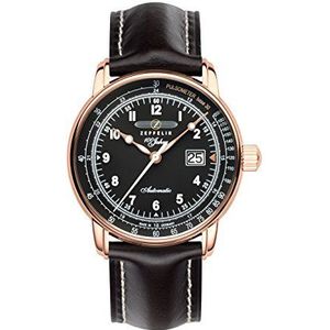 Zeppelin Unisex chronograaf kwarts horloge met lederen armband 7654-2