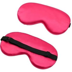 Zijdeslaapmasker, gevoerd oogmasker, slaapmasker, slaapmasker, slaapmasker, voor reizen, ontspanning en ontspanning, voor dames en heren, rood