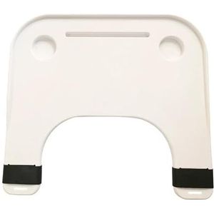 PP-Vic Rolstoeltafel - Verwijderbare Rolstoeltafel, Schootbord, Eethulpmiddel, Verwijderbare Tafel Met Bekerhouder, Draagbare Rolstoeltijdschriftentafel Voor Ouderen Om Te Eten En Te Lezen,Wit