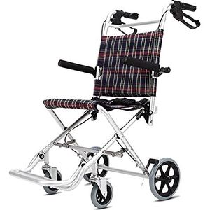 Rolstoelen Opvouwbare rolstoelen, opvouwbare rolstoel Draagbaar Reizen Lichtgewicht Opvouwbare 46 cm zitbreedte Volwassen en ouderen Reizen Scooter Trolley