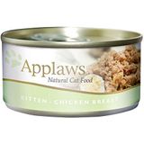 Applaws - Natvoer voor katten, kitten, blik kip, 70 g