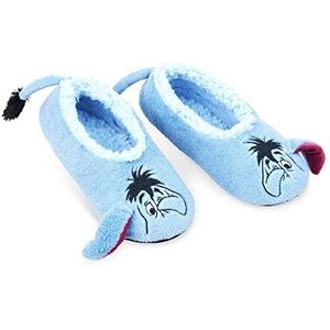 Disney Pantoffels voor dames en tieners, pantoffelsokken, balletpantoffels, Eeyore Minnie Mickey Stitch cadeaus, Blauwe Iejoor, 35.5/37.5 EU