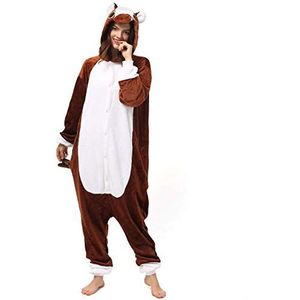 Katara 1744 Animal Onesie Unisex Pyjama Volwassenen Tieners (10+ Designs) Lichaamshoogte 145-155cm, Paard
