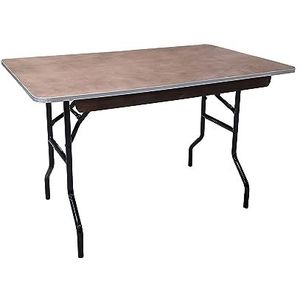 METRO Professional bankettafel, staal/multiplex, rechthoekig, zwart/bruin, 4 personen