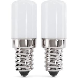 greate 2 x led-koelkastlampen, E14, 2 W, E14 ledlampen voor koelkast, vriezer, koeler, naaimachine, zoutlamp, E14 ledlamp met 135 lumen, 6000 K en 25.000 uur levensduur