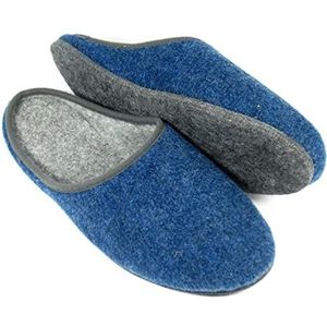 Heren vilten pantoffels navy 41 EU