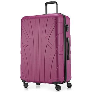 Suitline grote harde koffer trolley, reiskoffer check-in bagage, TSA, 76 cm, ca. 86 liter, 100% ABS mat magenta