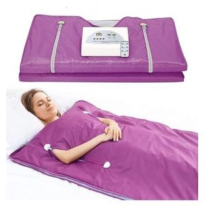 Verwarming saunadeken for lichaamsvermagering 2-zone professionele digitale gewogen saunadeken for gewichtsverlies for vrouwen,Saunasessies thuis(Purple)
