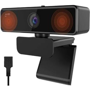 V11 2K Webcam for PC, 1080P 60FPS FHD 90° Webcamera met microfoon en privacyklep, USB Play for Mac/Laptop/Desktop/Computer