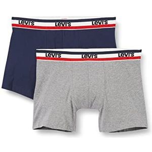 Levi's Heren Sportswear Logo Boxers Briefs Slip (2 stuks), Dress Blaus, M