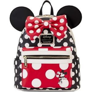 Loungefly Disney Minnie Mouse Rocks the Dots Schoudertas met dubbele riem, Meerkleurig, Mini, Mini