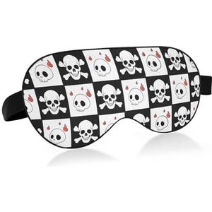 LI ZHI XIN Slaapmasker voor volwassenen, verduisterende slaapmaskers voor dames en heren, oogmasker voor reizen met verstelbare riem, zacht comfortabel oogmasker voor slapen met schedelpatroon