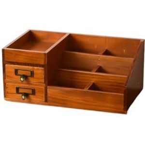 Bureau Organiser Houten Bureau-organizer Aanrecht Met Compartimenten En Lade-werkruimte-organizers Bureau-organizer Pennenhouder Bureau