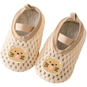 sodeber 1 Paar 2025 Baby Sokken Cartoon Wandelschoenen Zachte Bodem Antislip Sokken Vloer Schoenen Voor Lente Anti Fall, Kaki S Kh S, Medium