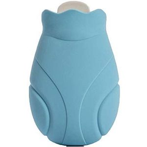 XWGlory 270/450ML Hot Water Bag Siliconen Fles Winter Heater met Gebreide Cover Warmer Hot Water Fles Magnetron Verwarming S Blue1