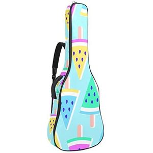 Akoestische Gitaar Tas Waterdichte Gitaren Rugzak Dikke Zachte Gewatteerde Geel Harten Patroon Aquarel Klassieke Gitaar Case, Kleur5, 42.9x16.9x4.7 in, Tas Organizer