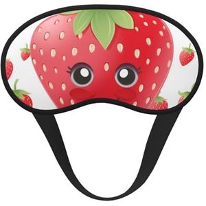 Aardbei slaapmasker voor zijslaper, lichtblokkerende nachtmaskers voor slapen oogmasker voor vrouwen mannen oogbedekking zachte comfortabele oogschaduw voor reizen, dutje