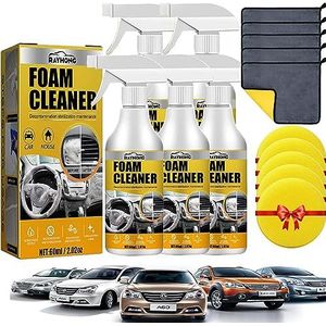 Rayhong Schuimreiniger, multifunctionele schuimreiniger, schuimreiniger voor auto, auto-interieur, schuimreiniger voor multifunctionele huishoudelijke schoonmaakmiddelen voor auto en keuken (5 stuks)