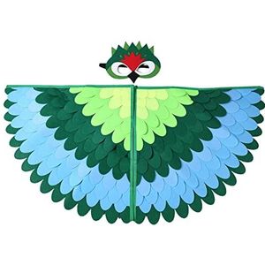 LELEGO Uil Pauw Wings Vogel Kostuum Vogel Sjaal Cape met Masker, Party Cosplay Kostuum voor Kinderen, 04, One Size