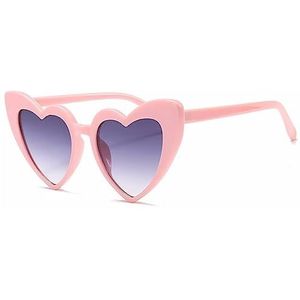 GALSOR Liefde hartvormige perzik hart zonnebril harajuku stijl selfie zonnebril (kleur: roze 1, maat: vrije maat)