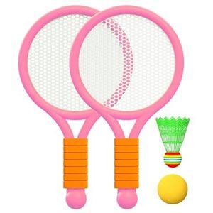 Amagogo Kids Badminton Tennis Set Kids Tennisrackets Training Gift Interactief Speelgoed Badminton Racket Tennisrackets Set voor Spelers, ROZE