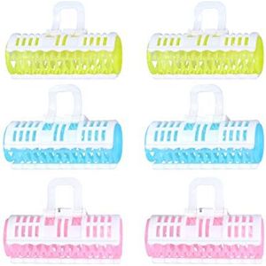 Beaupretty kunststof krulspelden zelfgreep kapsel krultang kappersgereedschap krullen clips voor doe-het-zelf salon 6 stuks (kleine maat) Größe 1 zoals afgebeeld