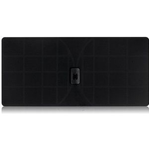 RGTech Monarch 50 Black Indoor Freeview HDTV-antenne - True 50 Mile multidirectionele platte papier-dunne antenne met 4G-filter voor maximale Freeview/UHF/VHF/FM/USB