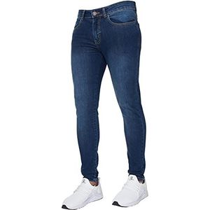 Enzo Super Skinny Stretch Jeans voor heren – Denim – assortiment taillematen en kleuren beschikbaar, marineblauw, 30W / 34L