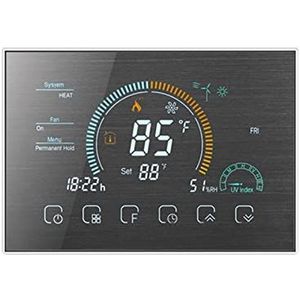 Temperatuurregelaar, Warmtepomp Digitale Kamer Draadloos Thermostaat Vloerverwarmingssysteem Met Wifi-functie for Centraal Woonsysteem Digitale Temperatuurregelaar(Silver)