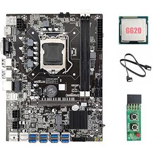 AMIUHOUN B75 USB ETH Mijnbouw Moederbord 8XUSB3.0+G620 CPU+Switch Board+ Kabel LGA1155 DDR3 B75 USB BTC Moederbord