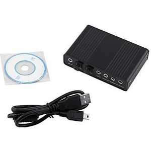 USB 5.1-geluidskaart, 6-kanaals geluidskaart USB externe digitale optische SPDIF-audio-uitgangsadapter voor pc/laptop