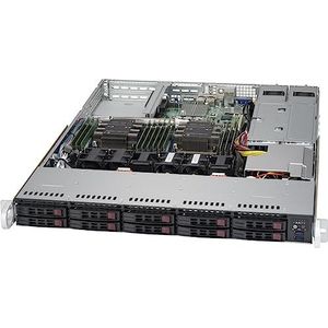 Supermicro SuperServer 1029P-WTRT Intel C622 LGA 3647 Rack (1U) zwart – Server Barebone (Intel C622, LGA 3647, 10,4 GT/s, Intel® DDR4-®, 1500 GB)