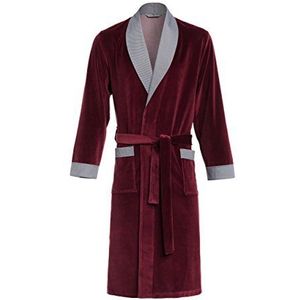 Revise Bento RE-103 Badjas voor heren, ochtendjas, 80% katoen, Rode halsband C1, M