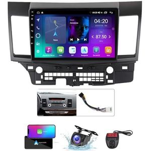 9 Inch Touchscreen Dubbel DIN Autoradio Compatibel met Mitsubishi Lancer 10 CY 2007-2012 met FM RDS DAB+ Autoradio Draadloze Carplay Android Auto Bluetooth 5.0 DSP 4G WiFi(A,NF-1)